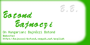 botond bajnoczi business card