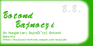 botond bajnoczi business card